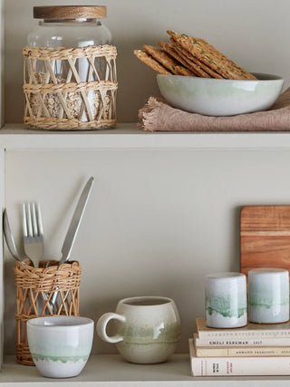 Peper en zoutstel aardewerk groen Paula