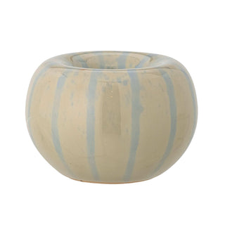 Portavelas de cerámica amarillo Agate