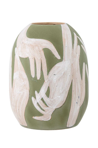 Jarrón cerámica verde Adalena 30cm