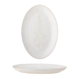 Earthenware tray nature Winter 31cm