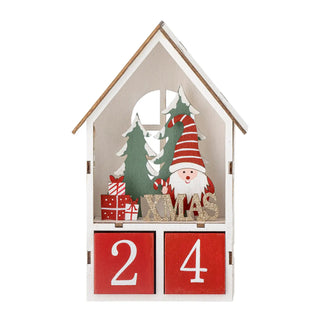 Advent calendar plywood red Edmund