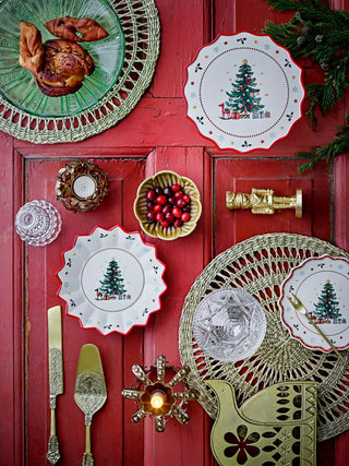 Alzata in ceramica rossa Naive