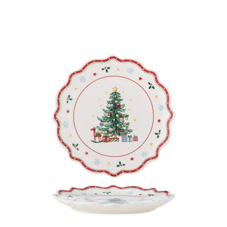 Naive red ceramic plate 17cm