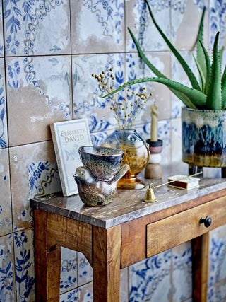 Jarrón de vidrio amarillo Varga