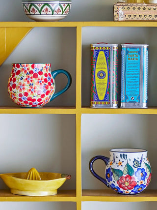 Mokken aardewerk rood Florist - set van 2