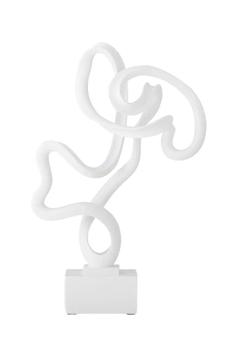 Escultura de resina blanca Arista Deco