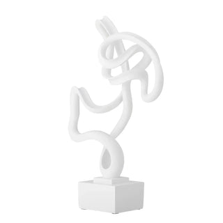 Sculpture resin white Arista Deco