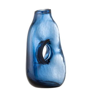 Vaas glas blauw Harri 30cm