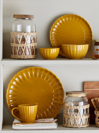 Bord aardewerk geel Latina 20cm