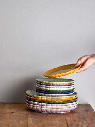 Bord aardewerk geel Latina 20cm