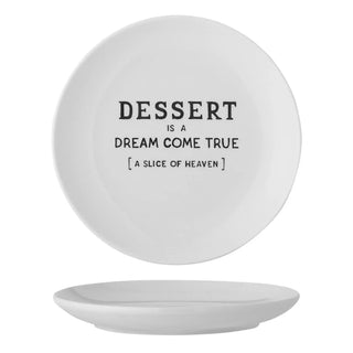 Dessert plate earthenware white Wendy 15cm