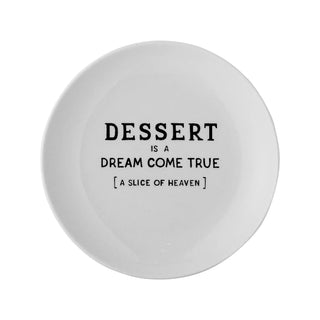 Dessert plate earthenware white Wendy 15cm