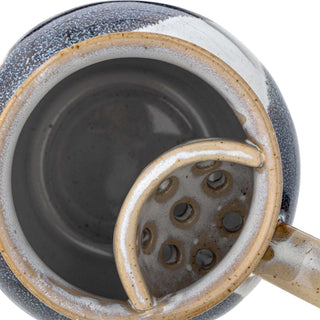 Theemok aardewerk blauw Alicia