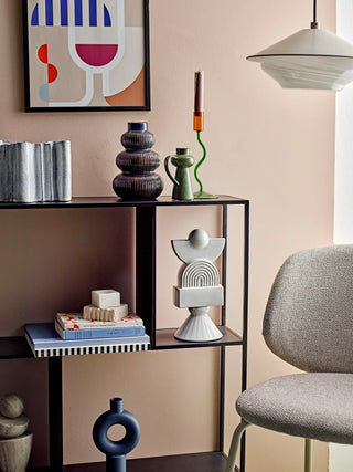 Candlestick glass green Ada