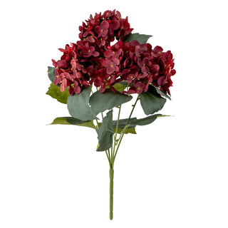 Hortensia kunstbloem rood