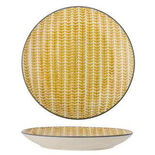 Bord aardewerk geel Maple 25cm