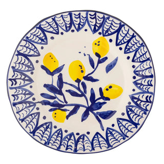 Assiette en faïence bleue maxima 27cm