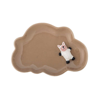 Dolly bord aardewerk bruin 20cm