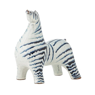 Decoratie aardewerk blauw Zayn 17cm