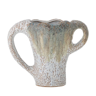 Jarrón de cerámica verde Ledger