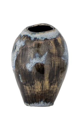 Jarrón de cerámica marrón Senja 31cm