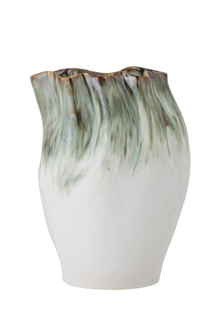 Jarrón de cerámica verde Nisha 30cm