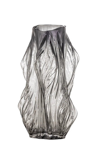 Jarrón de vidrio gris Tulla 32cm