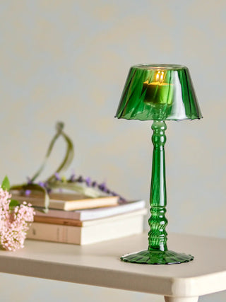 Kandelaar glas groen Cisco 23cm