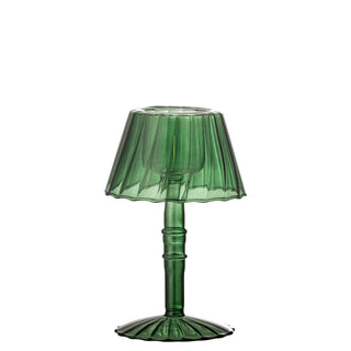 Teelichthalter Glas grün Cisco 18cm