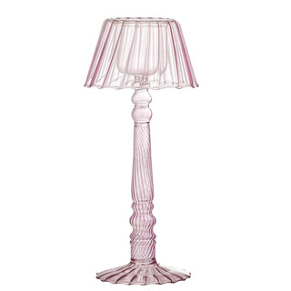 Teelichthalter Glas rose Cisco 23cm
