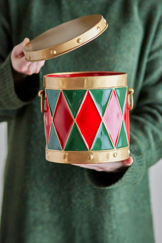 Opbergdoos metaal rood Yuri - set van 2