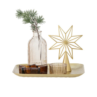 Schaal glas goud Sanga 22cm