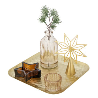 Schaal glas goud Sanga 22cm