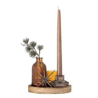 Dienblad glas goud Sanga 18cm