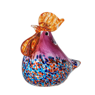 Figurine décorative en verre rose Livie