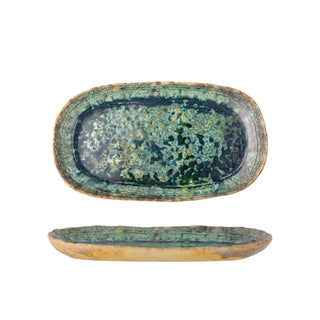 Vassoio da portata in ceramica verde Milani