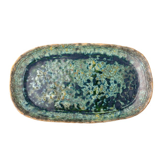 Bandeja para servir de cerámica verde Milani
