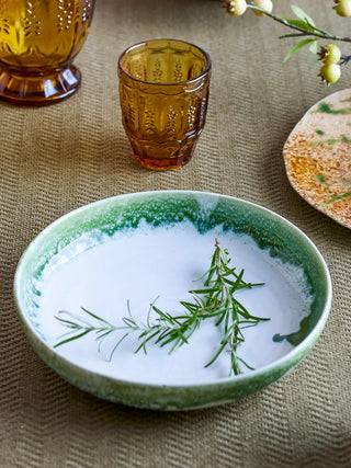 Vassoio da portata in ceramica verde Prim 25cm