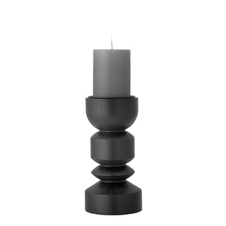 Black pine candle holder Bowen 22cm
