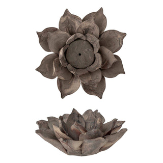 Teelichthalter Keramik braun Eira 13cm