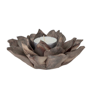 Teelichthalter Keramik braun Eira 13cm