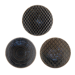 Bordenset aardewerk blauw Elanor - set van 3