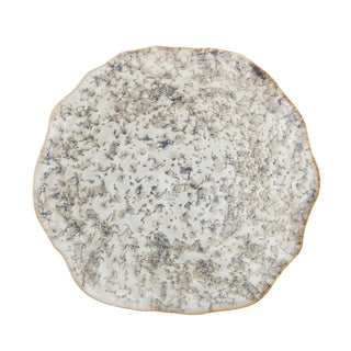 Plat en faïence gris Lennon 27cm