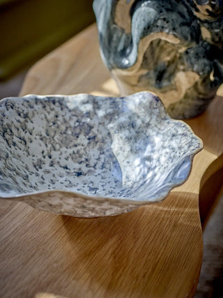 Plat en faïence gris Lennon 27cm