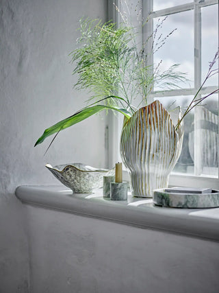 Plat en faïence gris Lennon 27cm