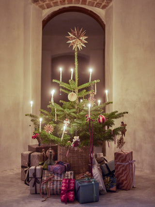 Kerstornament wol multi Peo 9x13cm