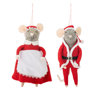 Kersthanger wol rood Peo 23cm - set van 2