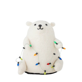 Decoratie wol wit Wally