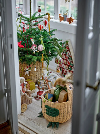 Kerstbal glas rood Zwirl - 2 stuks