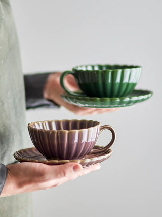 Becher Keramik lila Latina